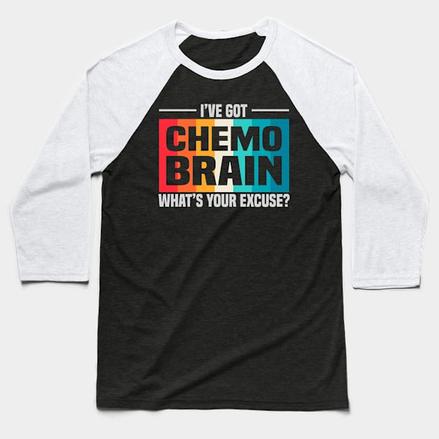 Cancer Chemo Brain Retro Awareness Baseball T-Shirt by magazin